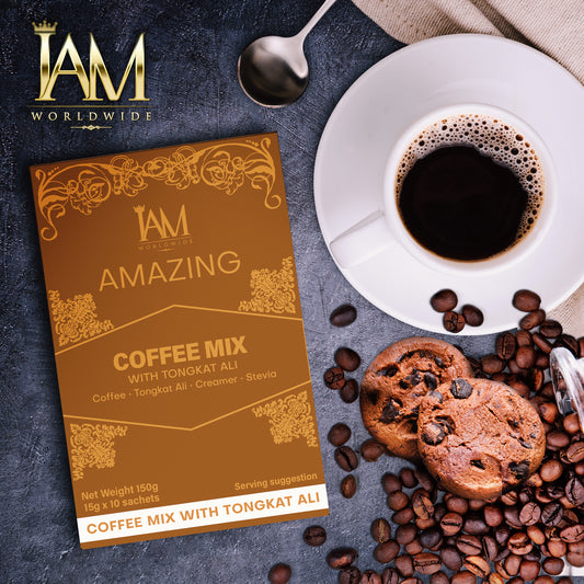 IAM Amazing Coffee Mix with Tongkat-Ali | 1 Box | 10 Sachets | Free Shipping