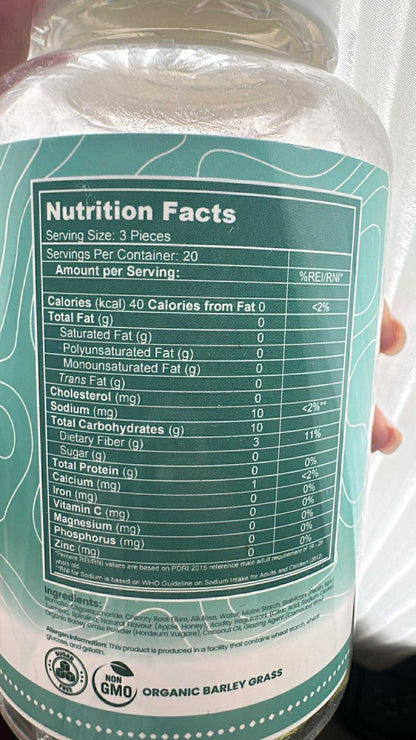 IAM Amazing Organic Barley Gummies | 1 Bottle | 60 Gummies | Free Shipping